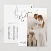 Carte Postale Mariés et radieux, Photo de vacances moderne au sc (Devant / Derrière)