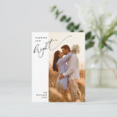 Carte Postale Mariés et radieux, Photo de vacances moderne avec (Debout devant)