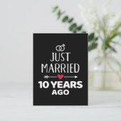Carte Postale Mariés il y a 10 ans 10e anniversaire de mariage (Debout devant)
