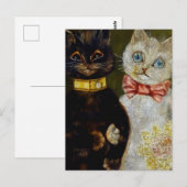 Carte Postale « Mariés » par Louis Wain (Devant / Derrière)