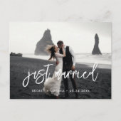 Carte Postale Mariés tout juste Photo de mariage contemporain mo (Devant)