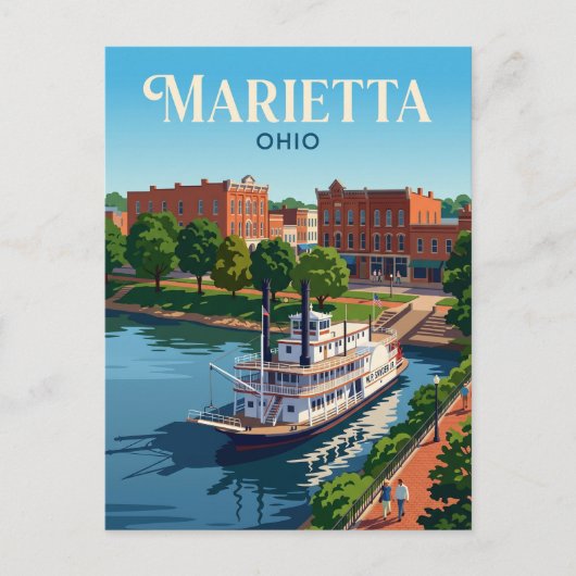 Carte Postale Marietta Ohio (Devant)