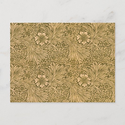 Carte Postale Marigold, Fond d'écran de fleurs de William Morris (Devant)