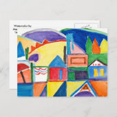 Carte postale Marilyn Holmes Fine Art "Main Street (Devant / Derrière)