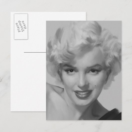 Carte Postale Marilyn le regard (Devant / Derrière)