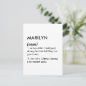Carte Postale Marilyn name, Editable name, Custom name (Debout devant)