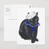 Carte Postale Marin de Chat Noir (Devant / Derrière)