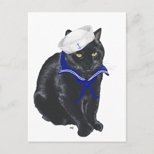 Carte Postale Marin de Chat Noir (Devant)