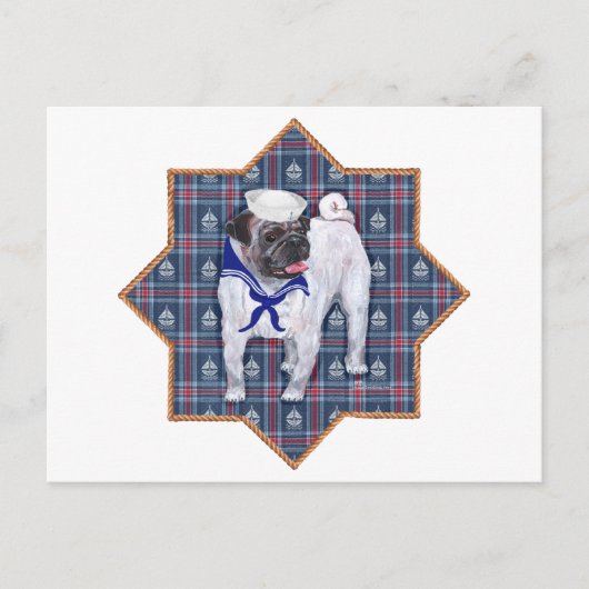 Carte Postale Marin Pug (Devant)
