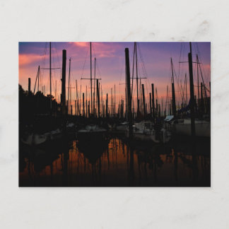 Carte Postale Marina au coucher du soleil