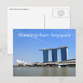 Carte Postale marina bay salutations (Devant / Derrière)