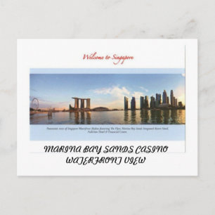 CARTE POSTALE MARINA BAY SANDS CASINO SINGAPOUR