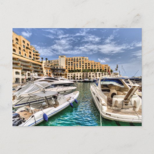 Carte Postale Marina de St Julians Portomaso (Devant)