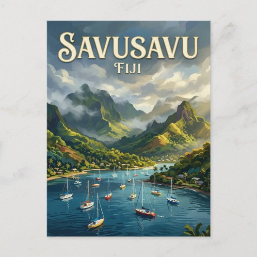 Carte Postale Marina de Waitui Fidji (Devant)
