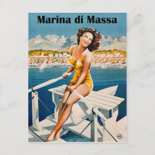 Carte Postale Marina di Massa, voilière, Italie. Vintage