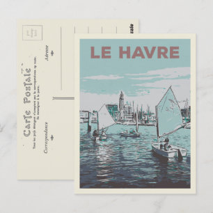 Carte Postale Marina du Havre illustration France