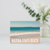 Carte Postale Marina State Beach Style Vintage Photo (Debout devant)