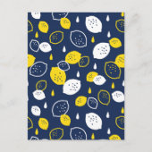 Carte Postale Marine Blue Lemon Art - Refresh Citrus Design (Devant)