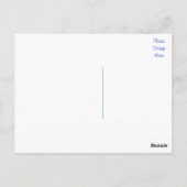 Carte Postale Marine Blue Love Hearts Blank Greeting (Dos)