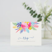 Carte Postale Marine Blue Rose Wild Rain Forest Mariage À feuill (Debout devant)