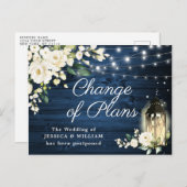 Carte Postale Marine Bois & Roses Blanches Lanterne Changement d (Devant / Derrière)