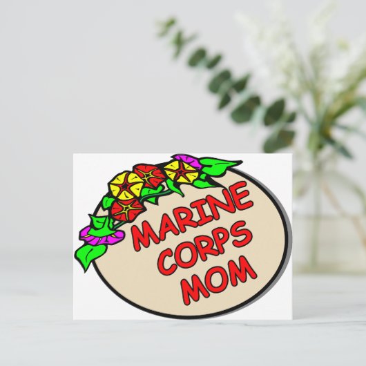 Carte Postale Marine Corps - Plaque mère (Debout devant)
