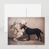 Carte Postale Marine et son chien (Devant / Derrière)