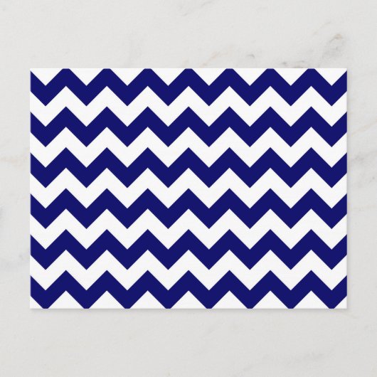 Carte Postale Marine et White Zigzag (Devant)