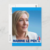 Carte Postale Marine Le Pen (Devant / Derrière)
