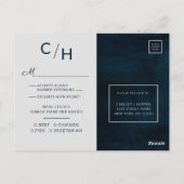 Carte Postale Marine Luster Silver Blue Mariage Meice Choice RSV (Dos)