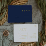 Carte Postale Marine minimaliste moderne bleu | Gold Wedding RSV<br><div class="desc">Ce bleu marine minimaliste moderne | or mariage carte postale RSVP est parfait pour votre mariage boho classe. Son design abstrait simple et unique, accompagné d'un script minimaliste contemporain et d'une palette de couleurs bleu marine foncé, donne à ce produit une sensation de luxe formel élégant tout en restant simpliste,...</div>