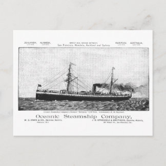 Carte Postale Marine océanique à Hawaï, 1890