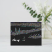 Carte Postale Marine Pier du lac Chicago 1920 NEON Art (Debout devant)