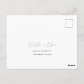 Carte Postale Marine Pink Floral Cactus Folio Aquarelle RSVP (Dos)