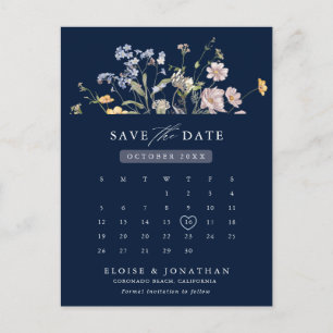 Carte Postale Marine Spring Fleur sauvage Meadow Enregistrer la