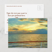 Carte Postale Marine Sunrise (Devant / Derrière)