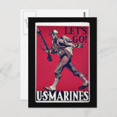 Carte Postale Marines des États-Unis (Devant / Derrière)