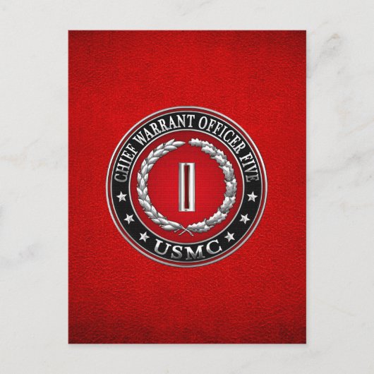 Carte Postale Marines des États-Unis : Adjudant-chef cinq (Adjud (Devant)