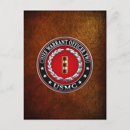 Carte Postale Marines des États-Unis : Adjudant-chef no 2 de l'U (Devant)