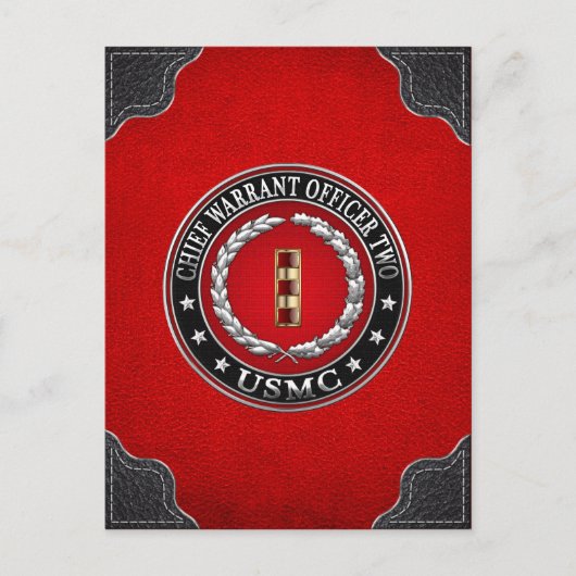 Carte Postale Marines des États-Unis : Adjudant-chef no 2 de l'U (Devant)