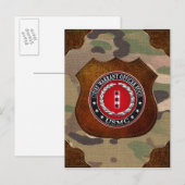 Carte Postale Marines des États-Unis : Adjudant-chef quatre (USM (Devant / Derrière)
