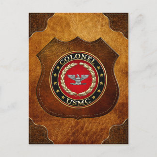 Carte Postale Marines des États-Unis : Colonel (USMC Col) [3D]