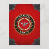 Carte Postale Marines des États-Unis : Colonel (USMC Col) [3D] (Devant)