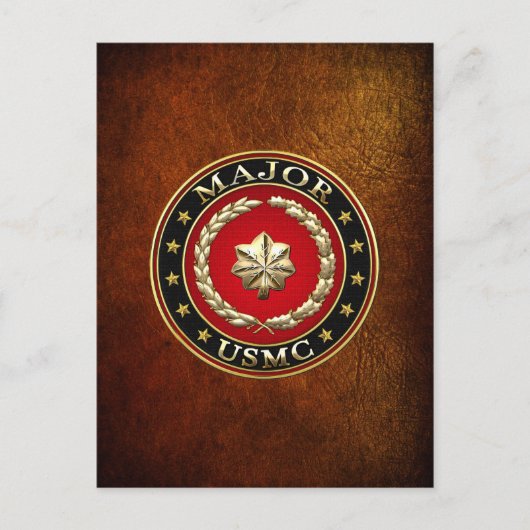 Carte Postale Marines des États-Unis : Major (major de l'USMC) [ (Devant)