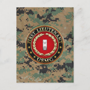 Carte Postale Marines des États-Unis : Premier lieutenant (USMC 