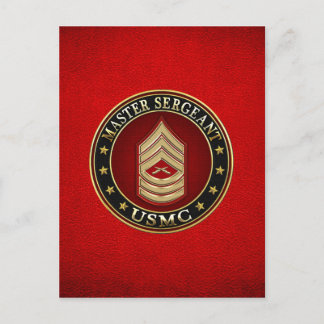Carte Postale Marines des États-Unis : Sergent-maître (USMC MSgt