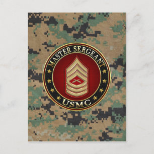 Carte Postale Marines des États-Unis : Sergent-maître (USMC MSgt