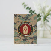 Carte Postale Marines des États-Unis : Sergent-major (SgtMaj de (Debout devant)