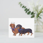 Carte Postale Marins Dachshund (Debout devant)