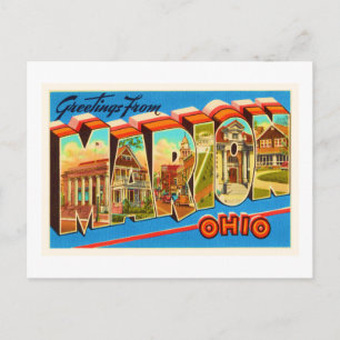 Carte Postale Marion Ohio OH Vieux souvenir Vintage voyage